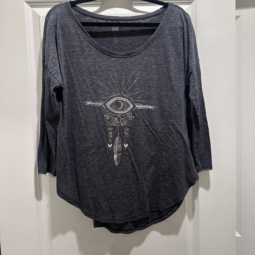 Etichetta 35 Charcoal Graphic Blouse